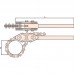 Ключ трубный цепной искробезопасный 0-300 мм, 900 мм
