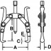 Съемник с тремя поворотными захватами проф. CrV 8"