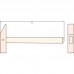 Молоток "японский тип" искробезопасный 230гр., ручка из дерева гиккори
