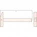 Молоток "японский тип" искробезопасный 380гр., ручка из дерева гиккори