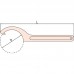 Ключ радиусный для шлицевых гаек искробезопасный 120-130 мм