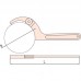 Ключ радиусный для шлицевых гаек регулируемый искробезопасный 19-50 мм