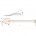 Лопата штыковая "японского типа" искробезопасная, штык 300 мм, длина 830 мм