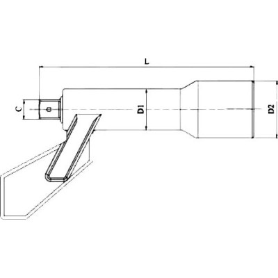 Удлинитель для мультипликатора; 3/4”; 230 мм