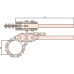 Ключ трубный цепной искробезопасный 0-100 мм, 600 мм